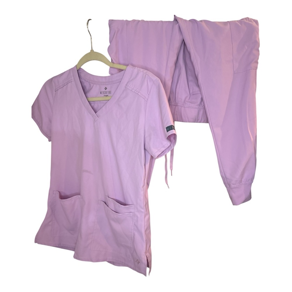 Med Couture Light Purple Women's Scrub Set